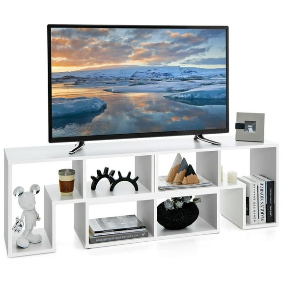 CodYinFI 3 Pieces Cube TV Stand, Modern Entertainment Center for up to 65 Inch TV, Minimalist TV Console Table, Free Combination Storage Bookcase Shelf for Living Room or Bedroom (White)