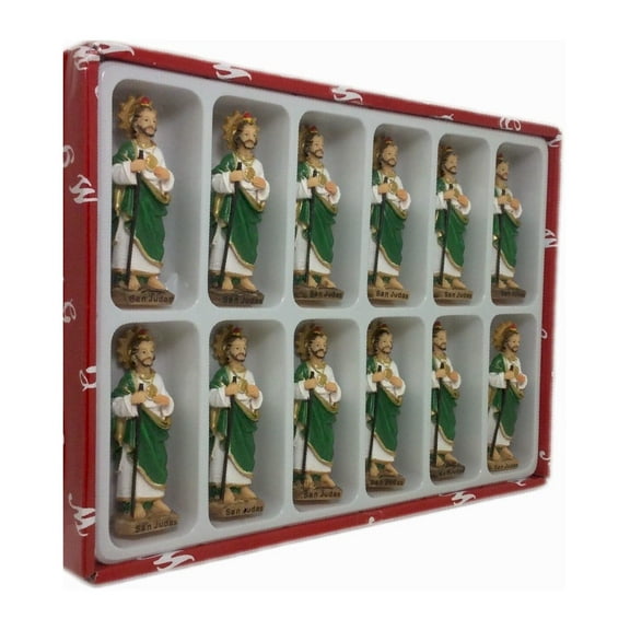 CodYinFI 3" Set of 12 pcs Saint Jude San Judas Tadeo Estatua St Santo Figurine New