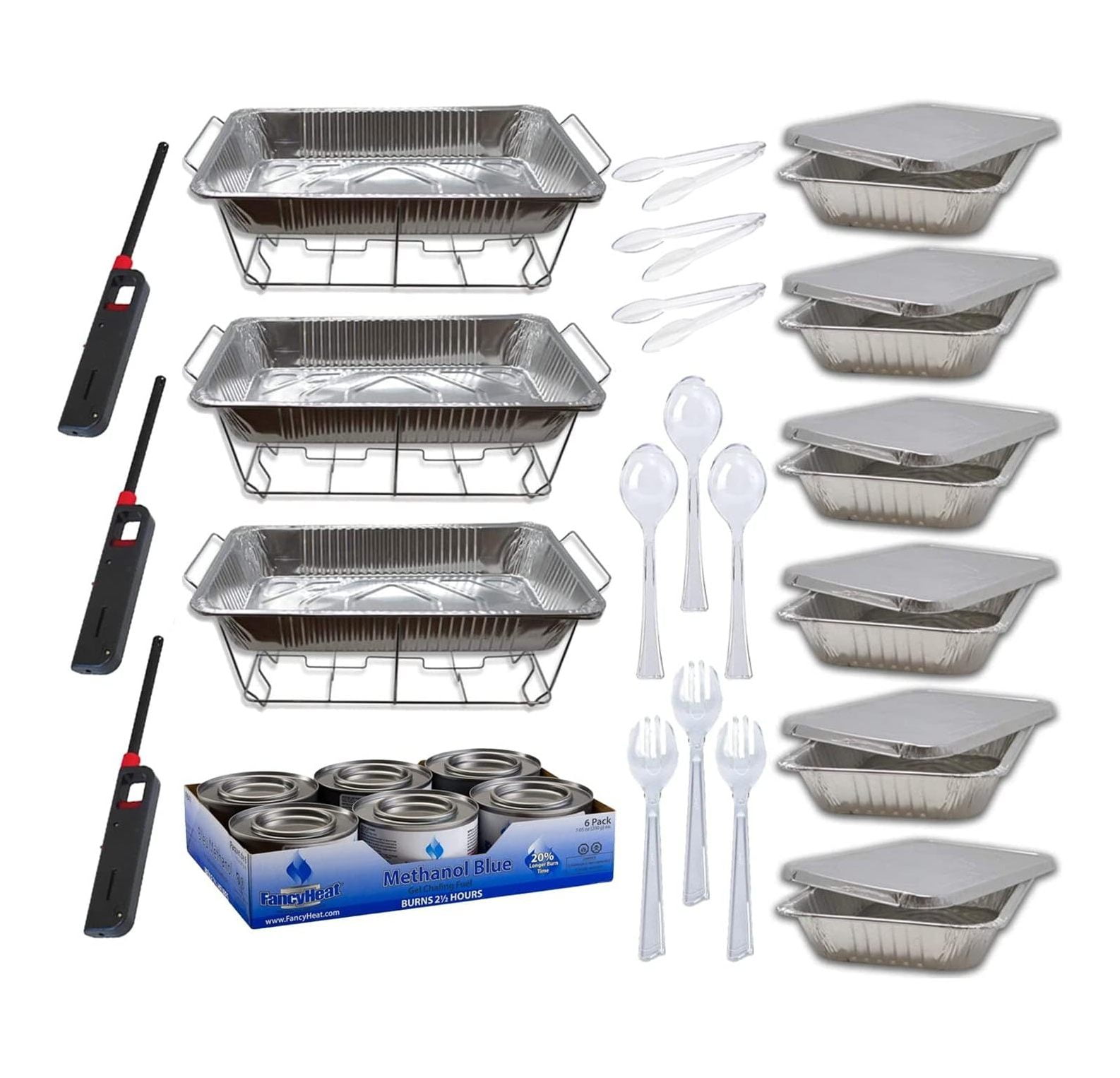 CodYinFI 36 Piece Party Buffet Serving Kit Includes Chafing Kits and