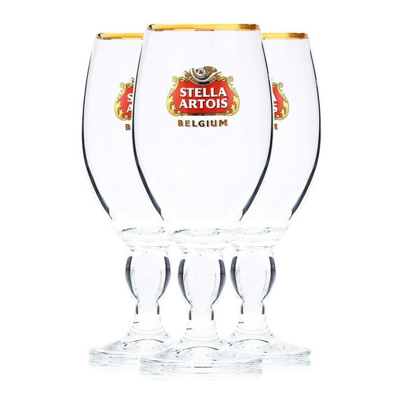 CodYinFI 40 cl Stella Artois Beer Glass Chalices Set of 3