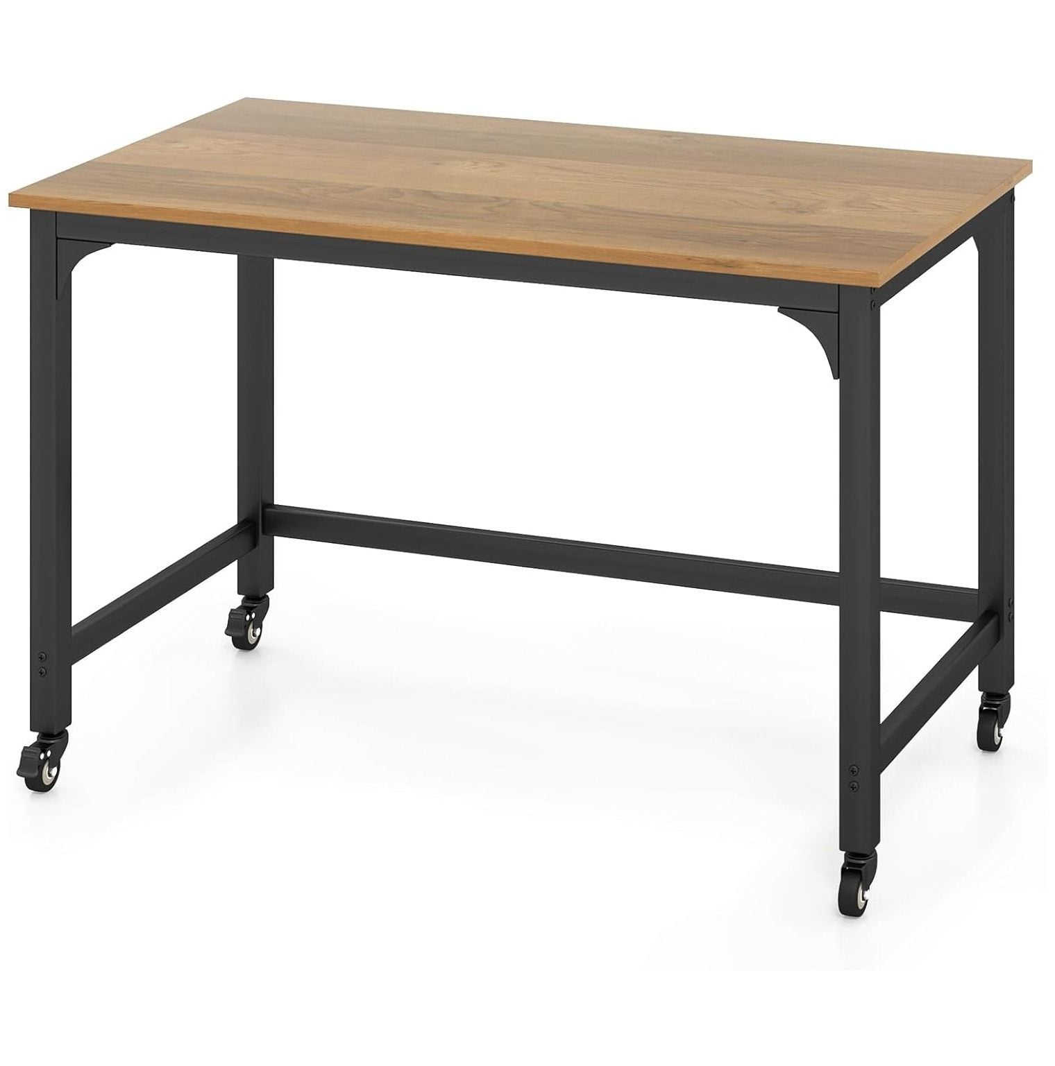 CodYinFI 48” Mobile Computer Desk, Home Office Desk on Wheels, Simple