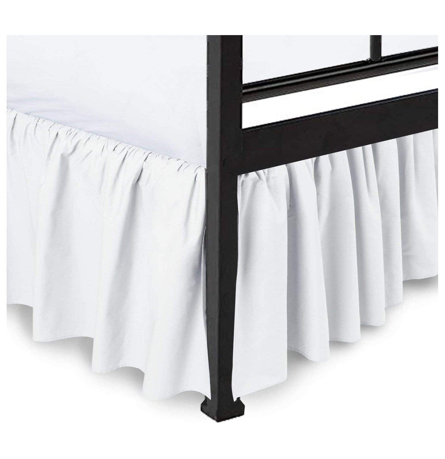 CodYinFI 600 Thread Count Pure Cotton Ruffle Bed Skirt 1 Piece Cotton