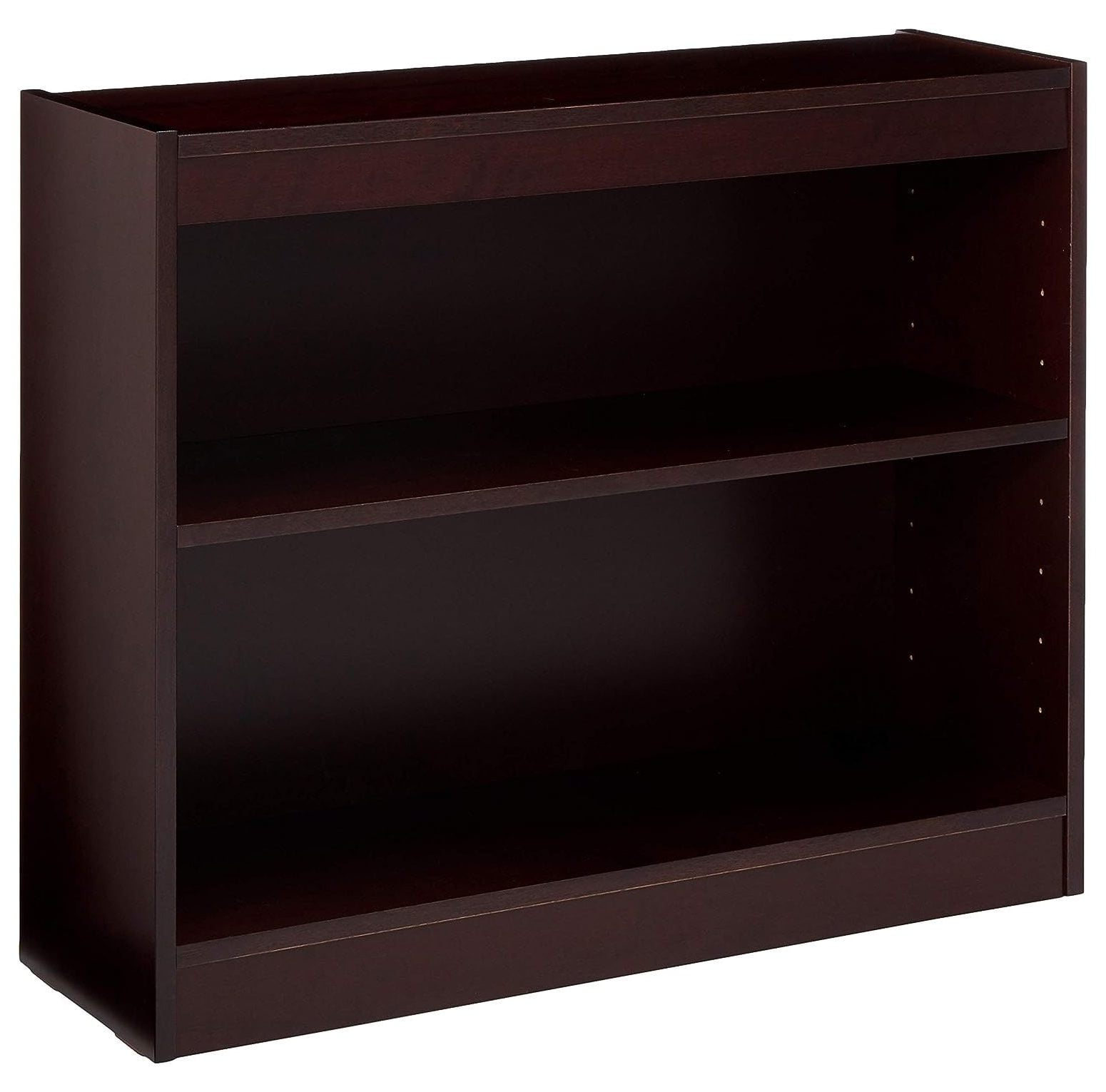 Vintage Square Mahogany Wood Adjustable Bookcase, 36" x 12" x 30"