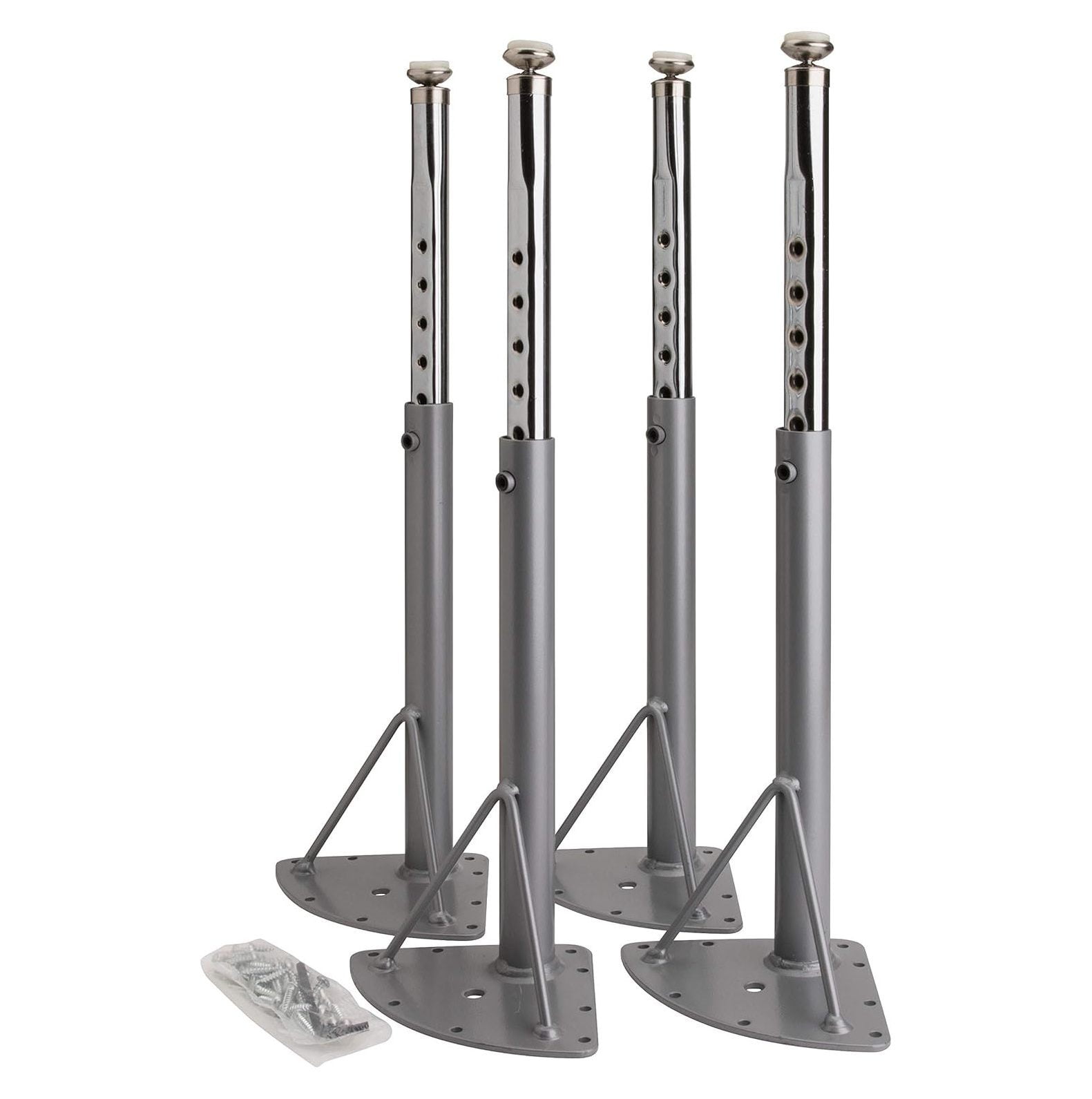 Silver Mist and Chrome Adjustable Classroom Table Legs