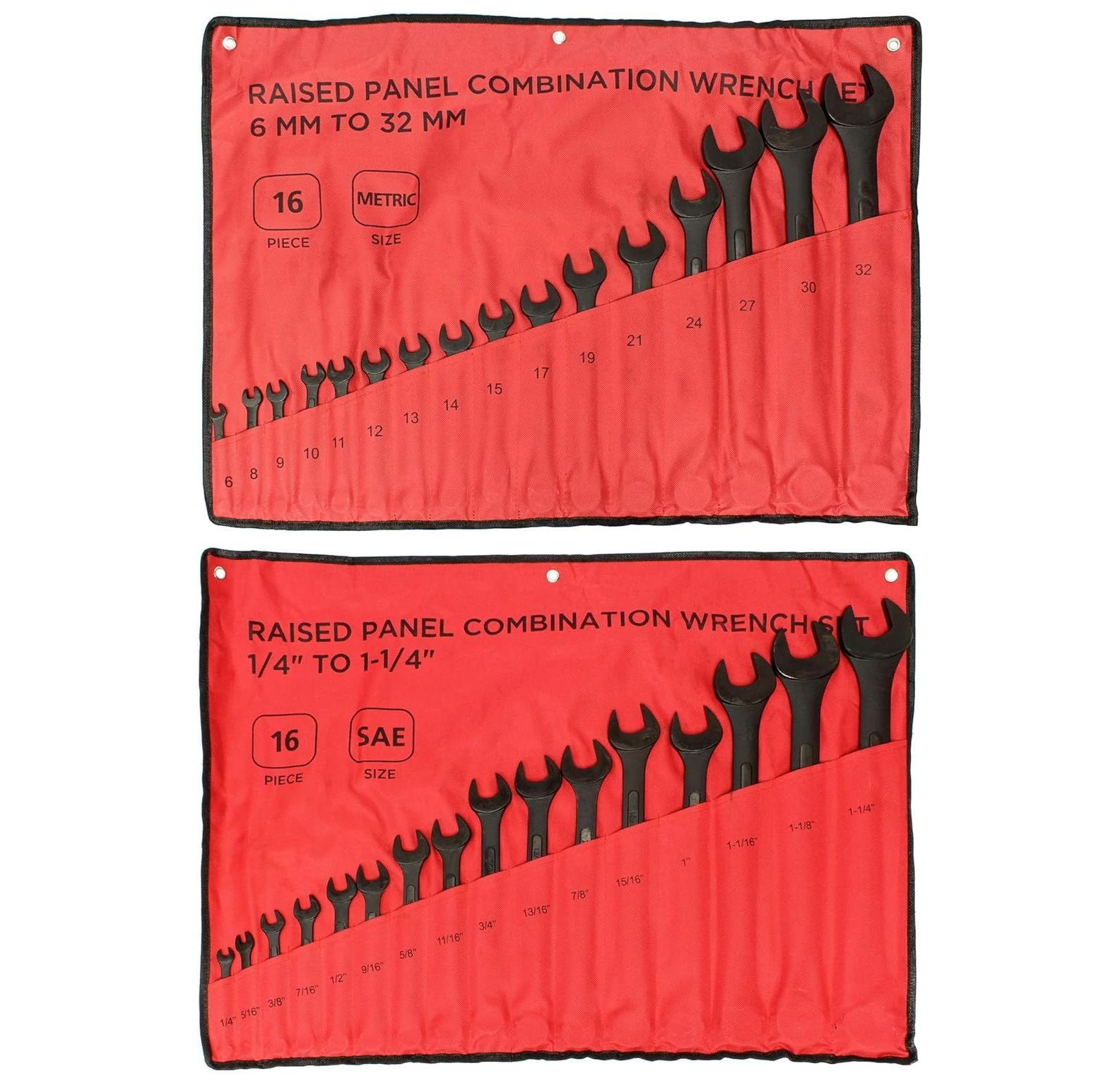 CodYinFI Combination Wrenches Set Metric and Standard 32 Piece SAE