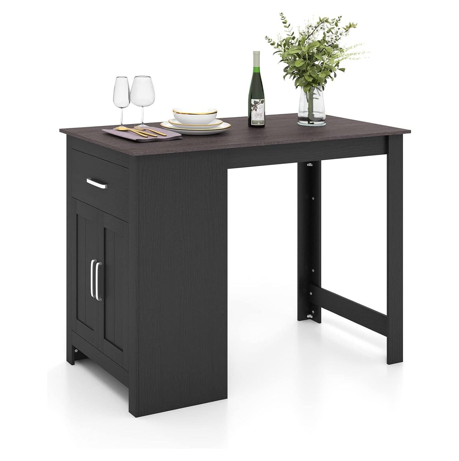 CodYinFI Counter Height Table with Storage, Rectangular 35.5inch