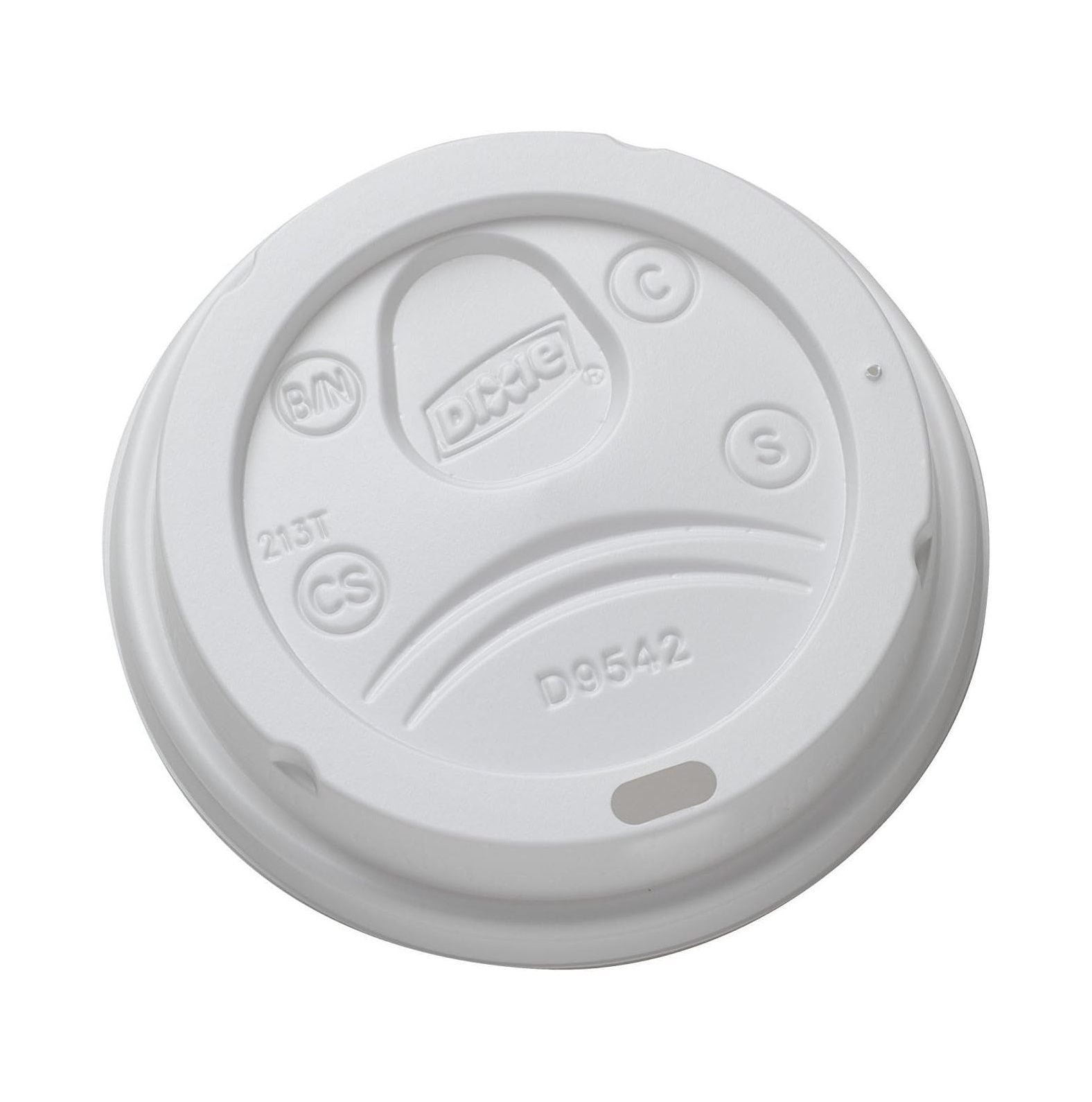 Dixie Dome Lids For 10-16 Oz PerfecTouch & 12-20 Oz Paper Hot Cups - White, 100 Count