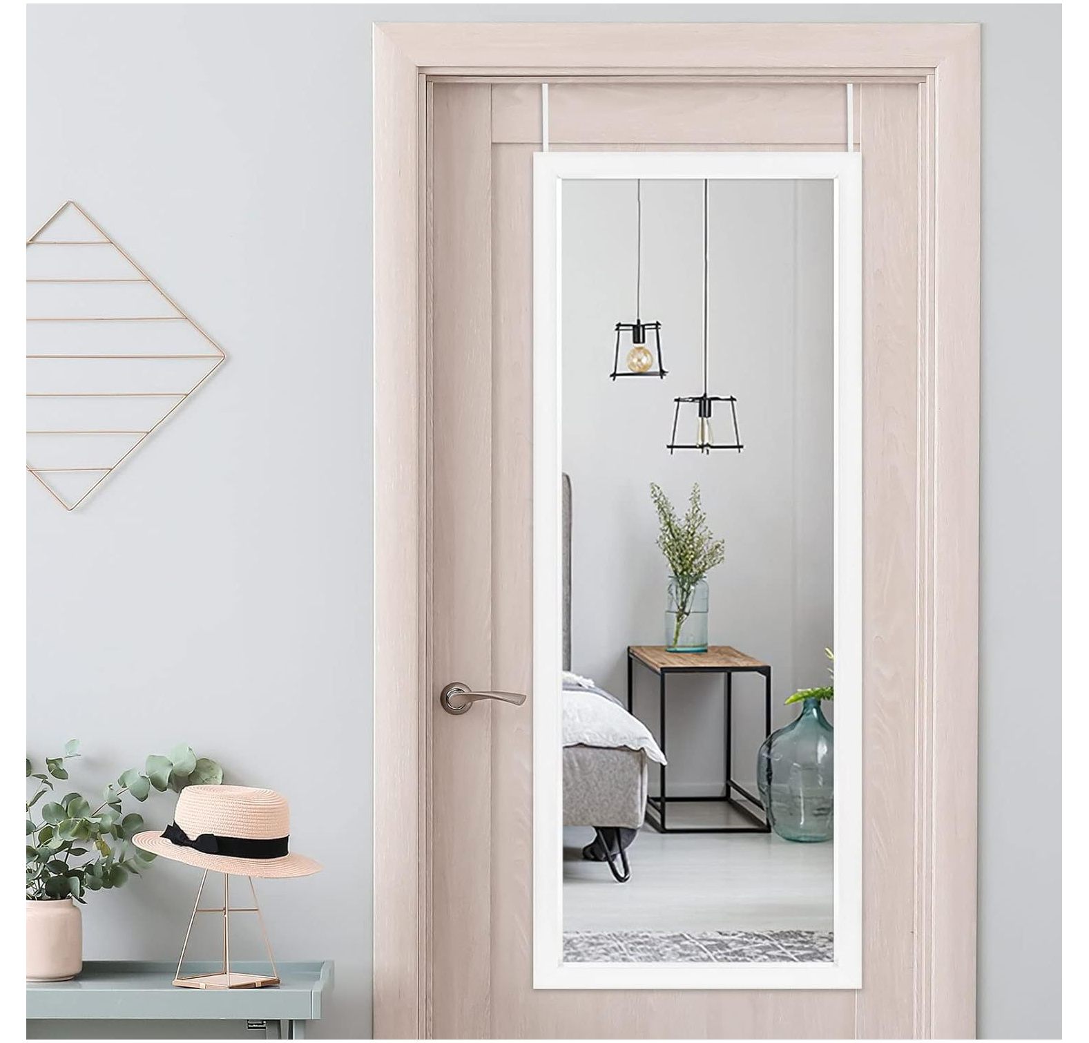 CodYinFI Door Mirror 43''×16'' Full Length Mirror Over The Door Hanging