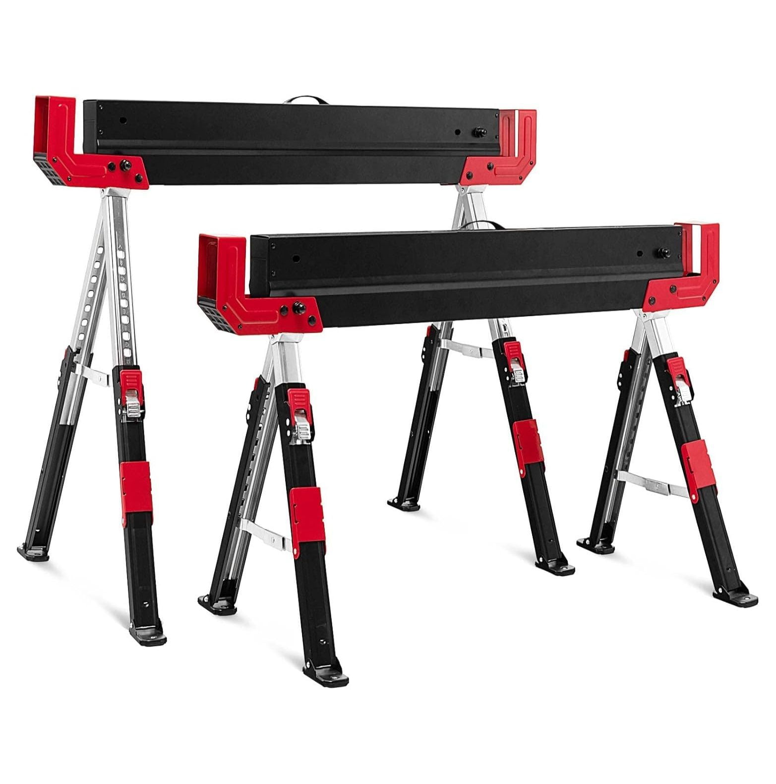 CodYinFI Folding Saw Horses 2 Pack, Height Adjustable Sawhorse 2600 Lbs