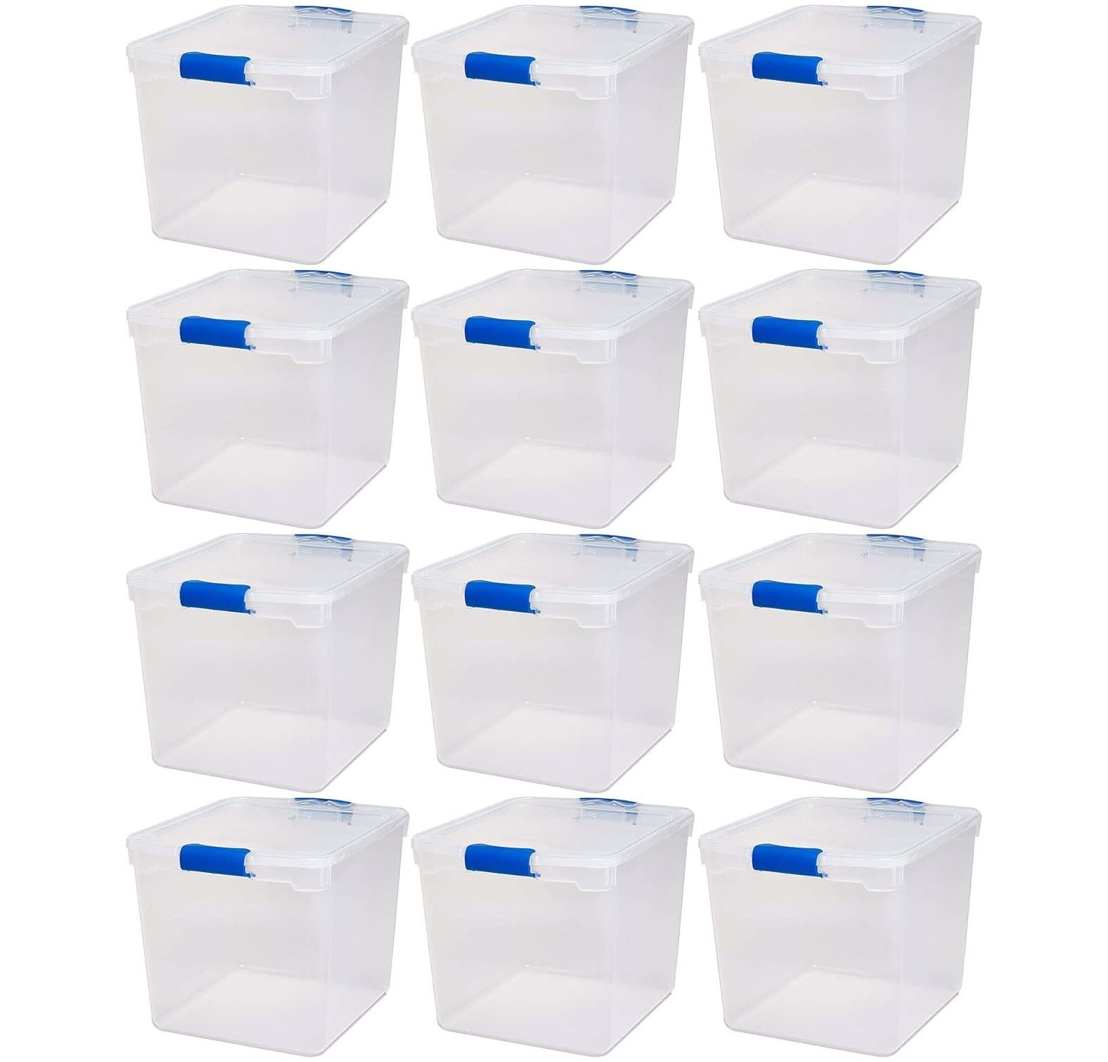 CodYinFI Heavy Duty Modular Clear Plastic Stackable Storage Tote