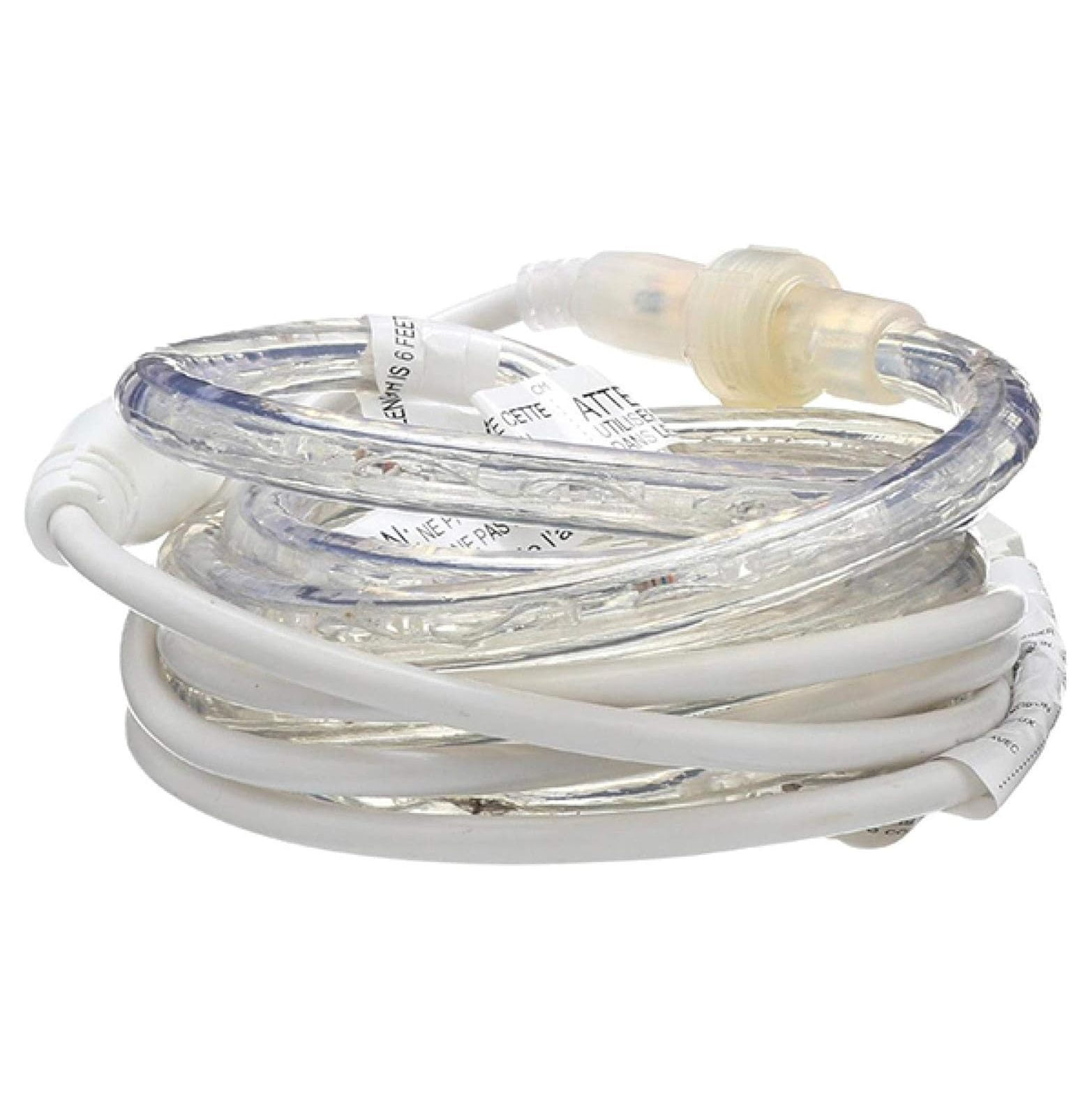 6 ft. Cool White LED Rope Light with Clear Tubing