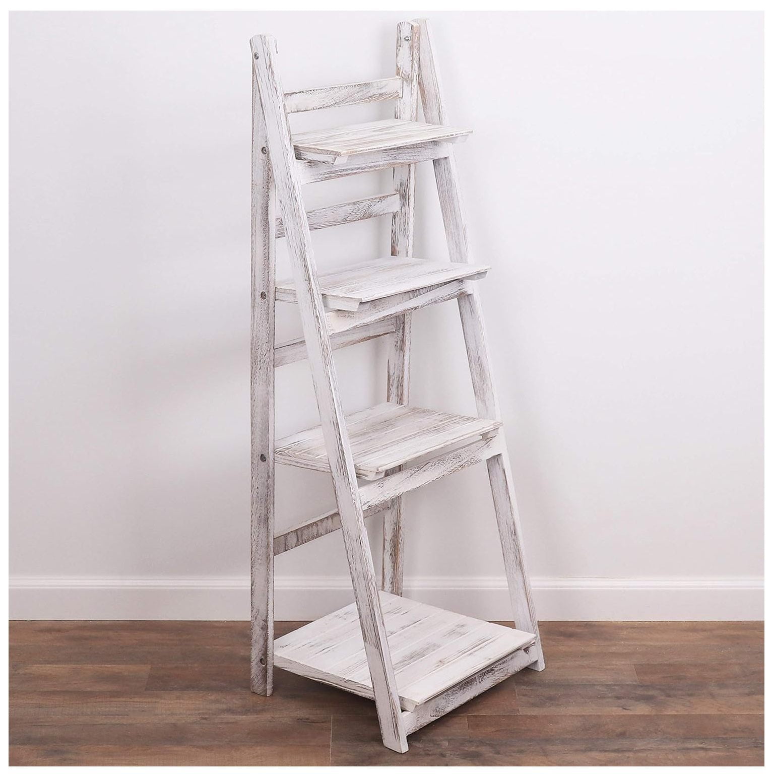 CodYinFI Ladder Shelf Wooden Ladder Bookshelf Leaning Bookshelf