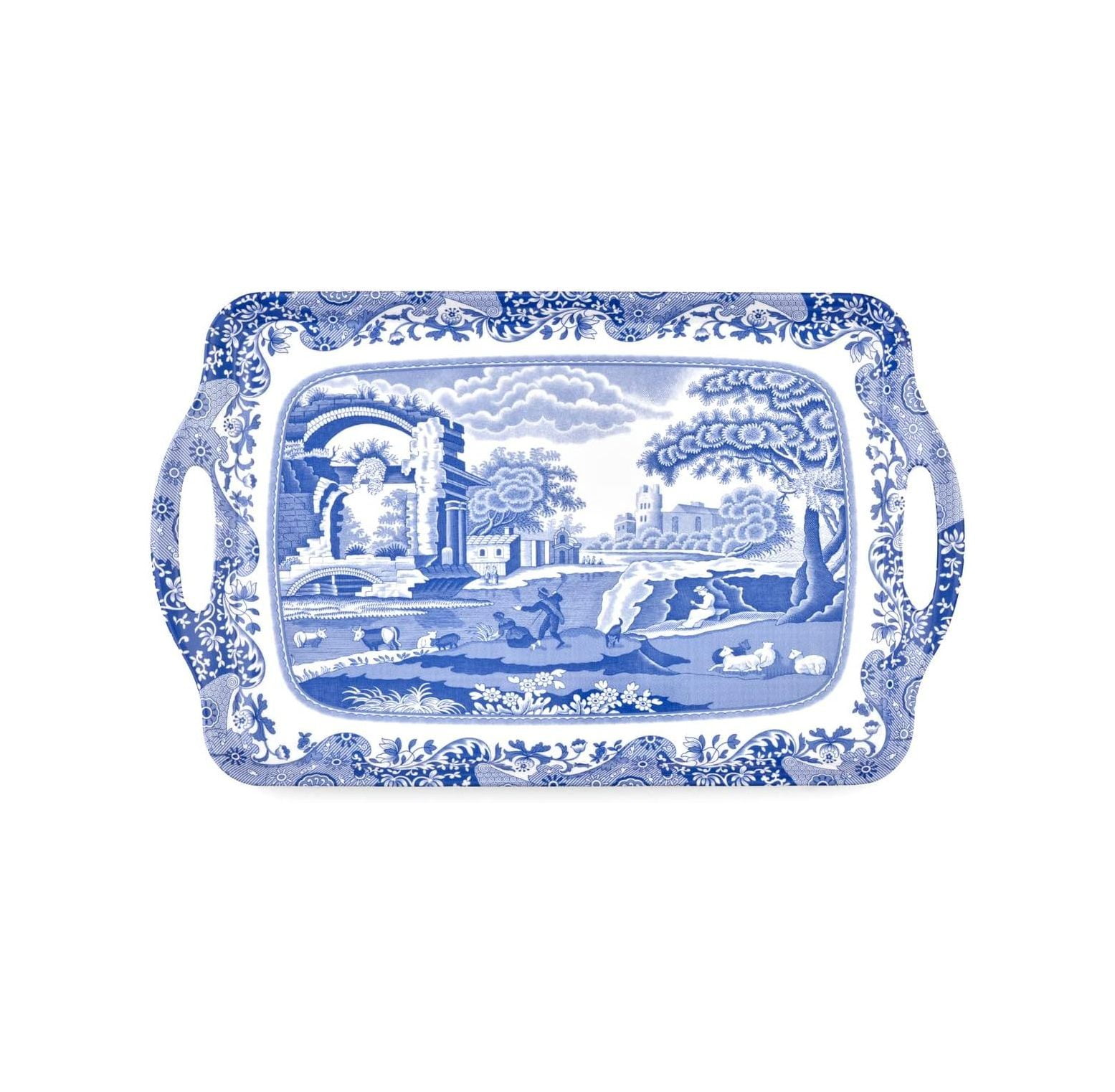 Spode Blue Italian Countryside Large Melamine Serving Tray
