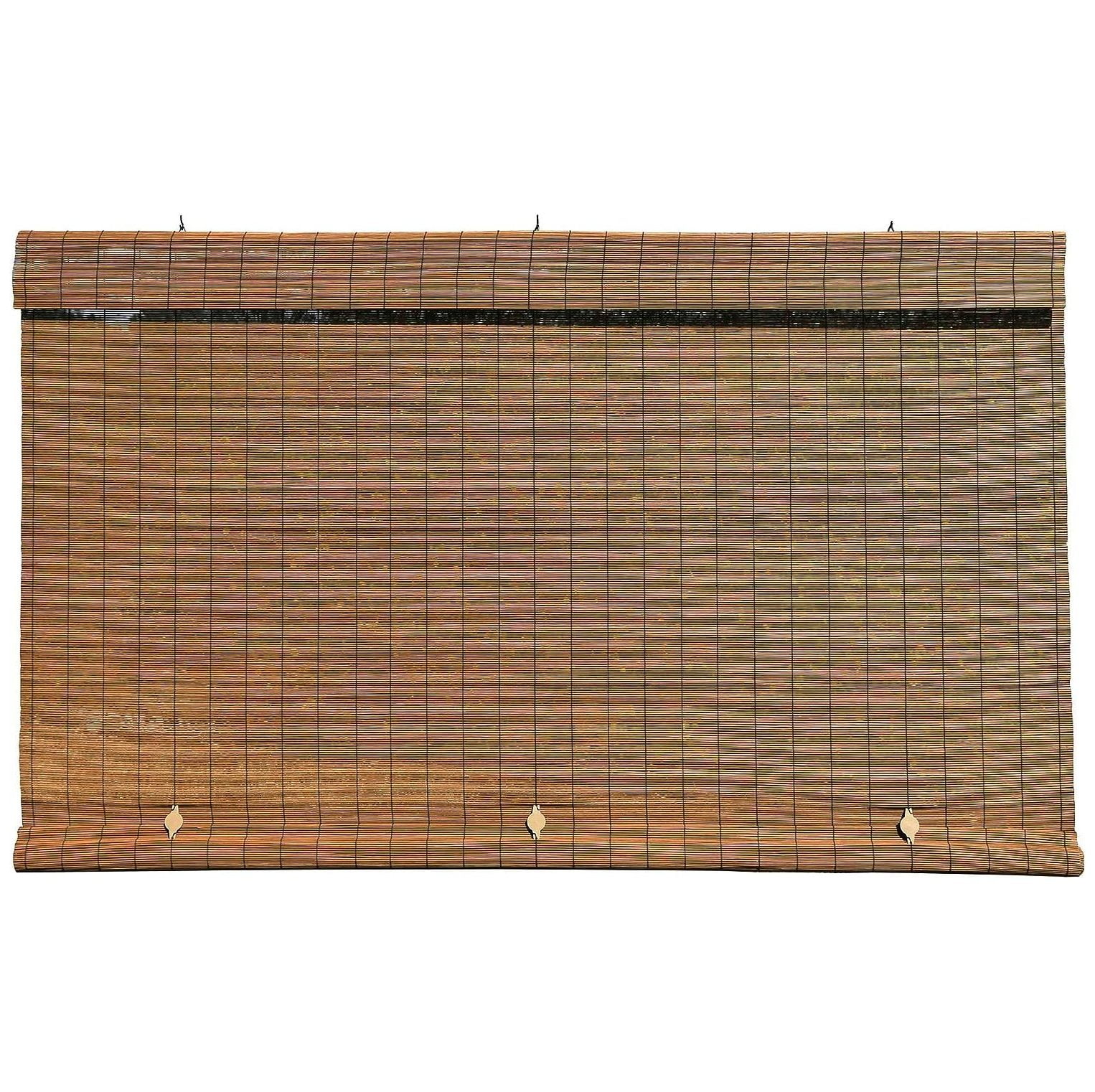CodYinFI Matchstick Outdoor Shades for Porch or Patio Privacy Screen, Rollup Bamboo Blinds