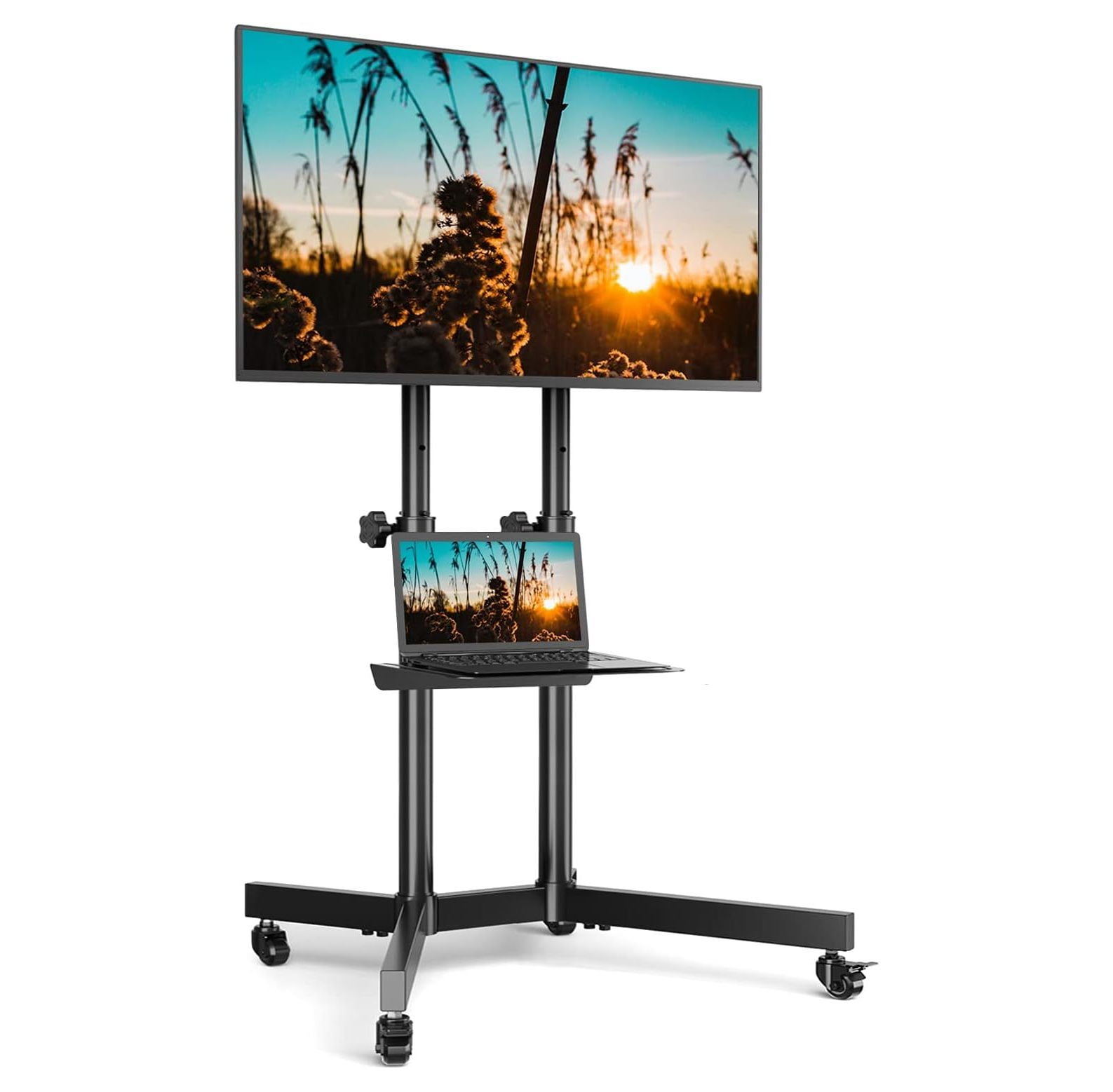 CodYinFI Mobile TV Cart with Wheels, 3275 Inch TV Stand for LCD LED OLED Flat Curved Screens
