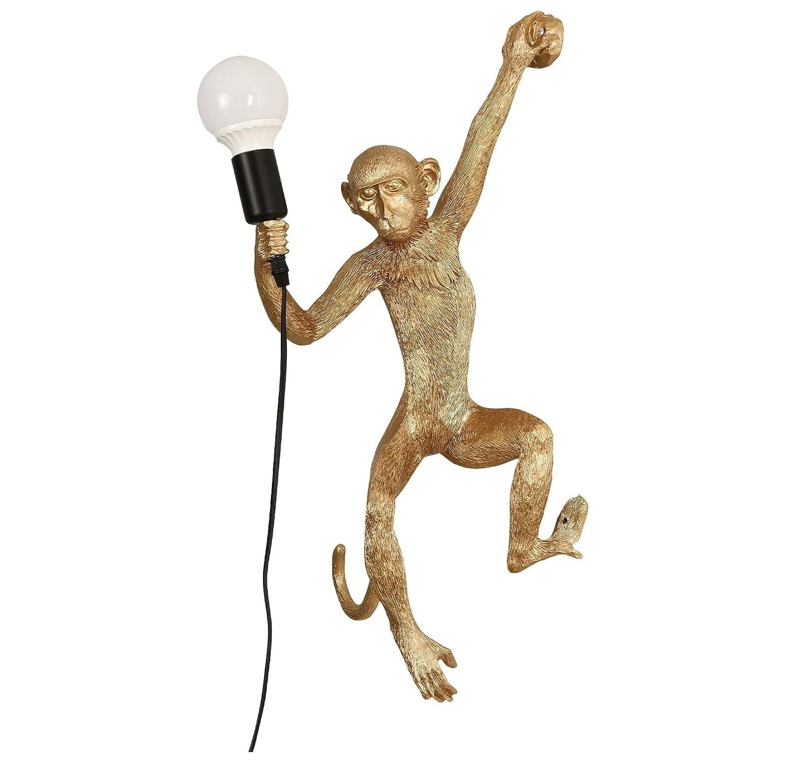 CodYinFI Monkey Wall Lamp Vintage Resin Monkey Light Resin Art Wall Sconce Creative Animal Wall