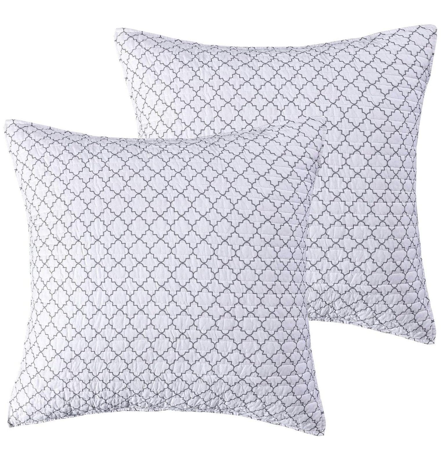 CodYinFI - Pisa Euro Sham Set of 2- Two Pillow Shams 26x26 - Grey ...