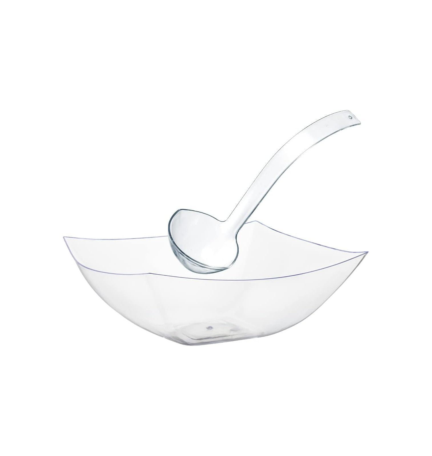 CodYinFI Plastic Punch Bowl With Ladle I 4 Pcs I Looks Like A Glass