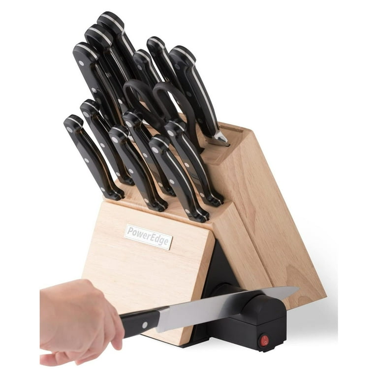 Aoibox 15-Piece Razor Sharp Kitchen Knife Set with Wooden Knife