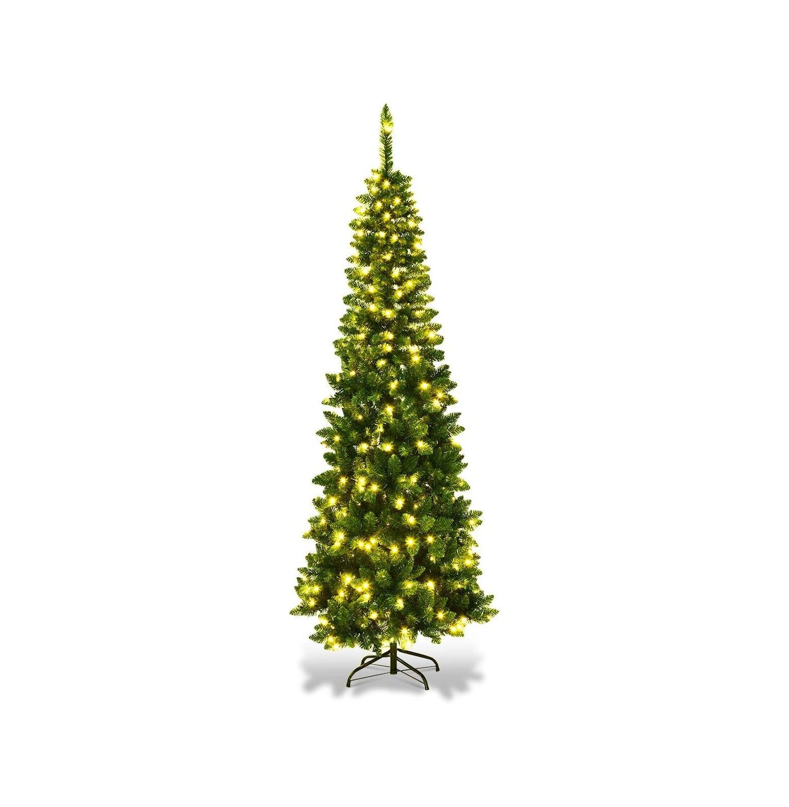 CodYinFI PreLit Pencil Christmas Tree, Artificial Slim Christmas Tree