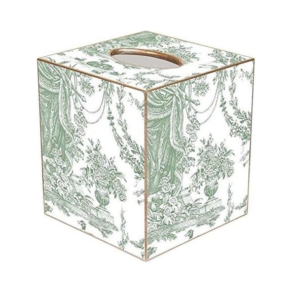 CodYinFI TB434 - Sage Toile Tissue Box Cover