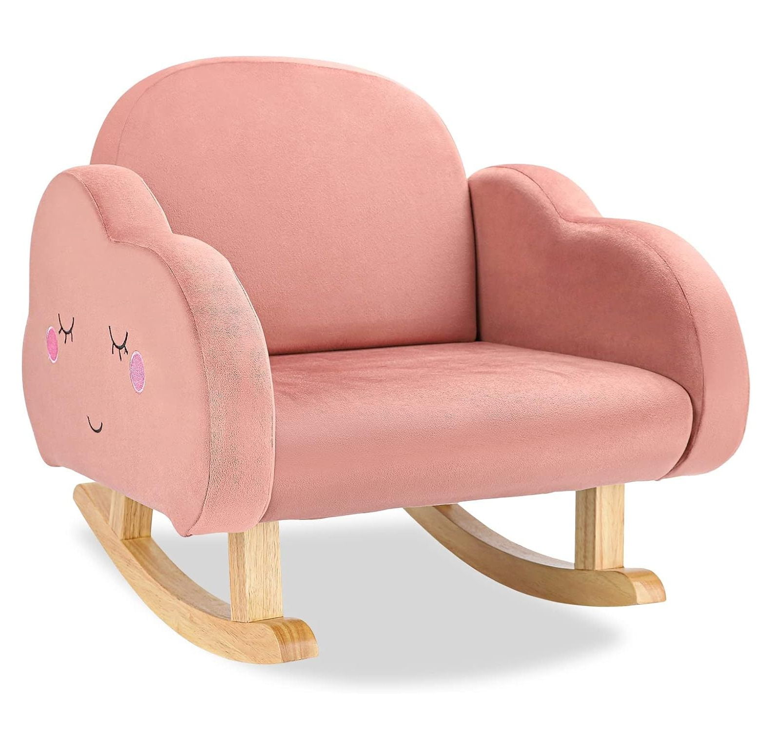 CodYinFI Toddler Rocking Chair, Kids Sofa with Solid Wood Frame, Anti