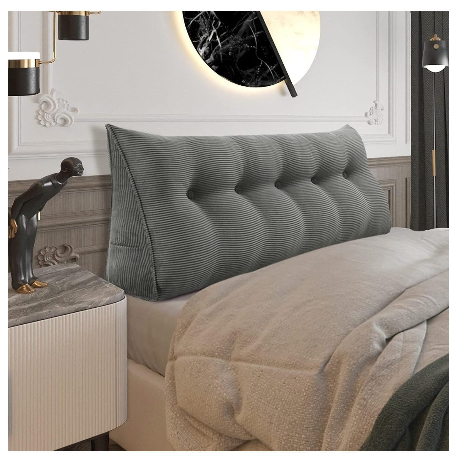 CodYinFI Triangle Reading Pillow XXL Wedge Headboard Extra Large Back Support Pillow for Sitting