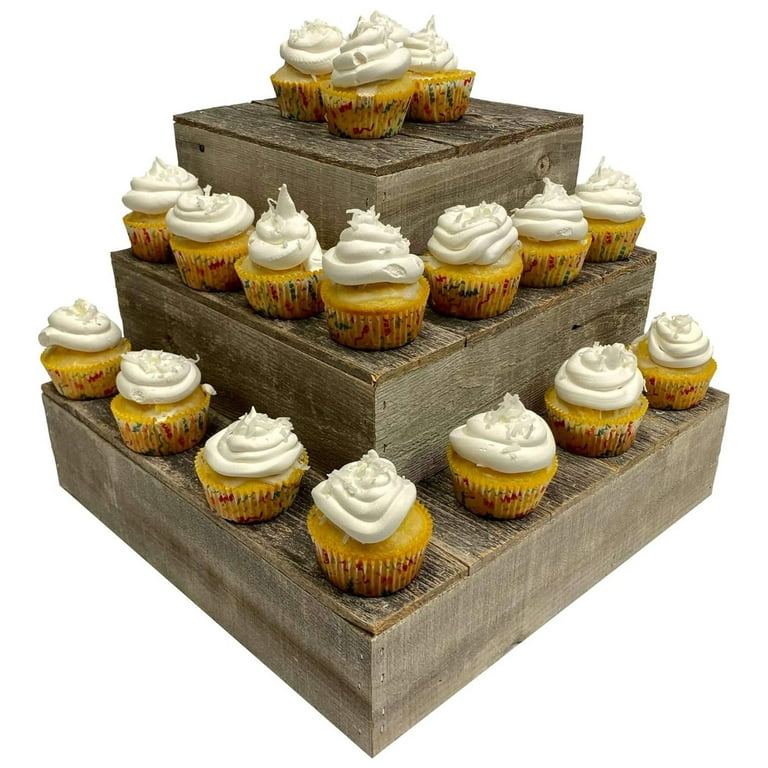 Natural Weathered Gray Cake Stand Natural Weathered Gray Cake Stand