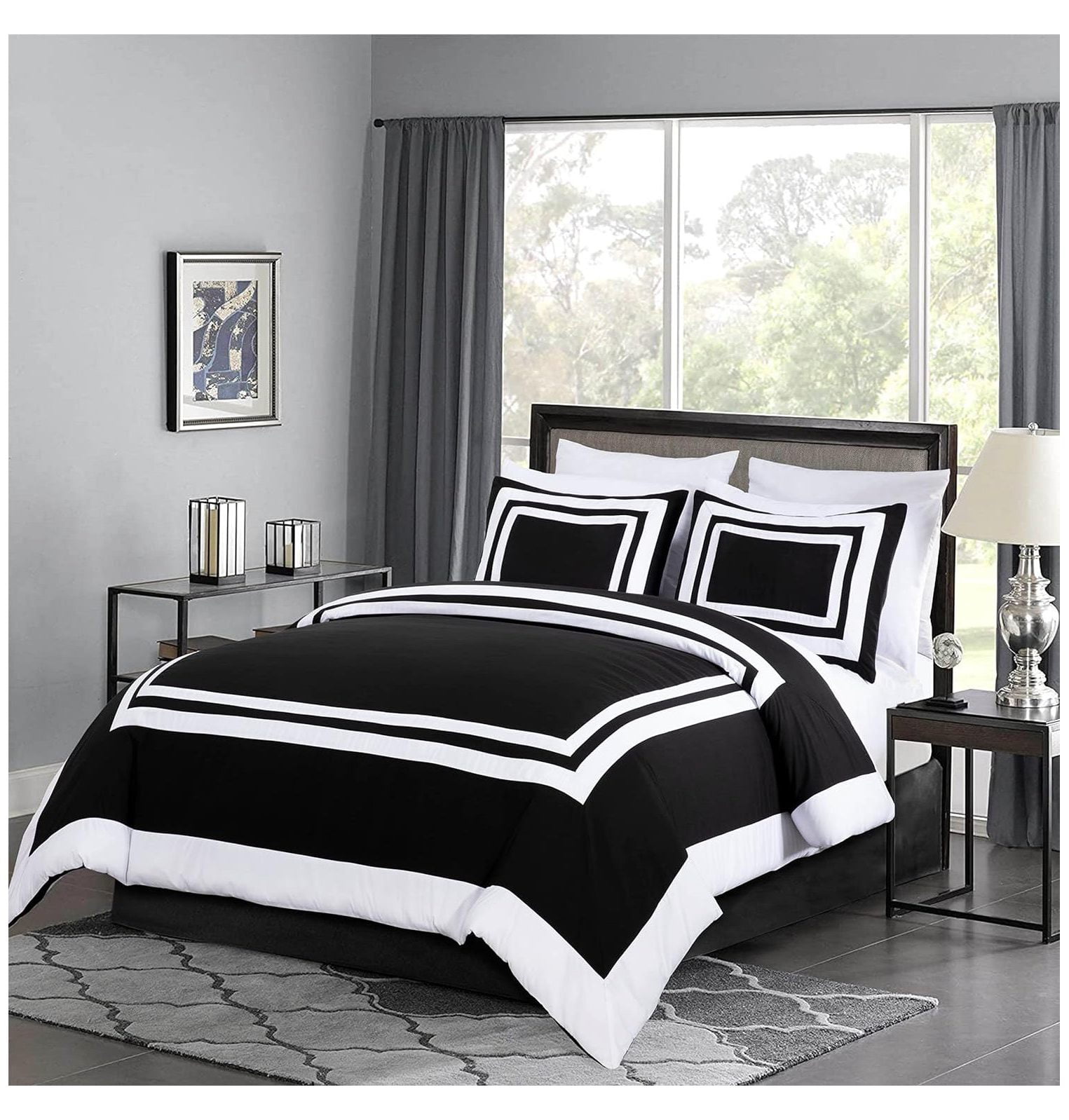 CodYinFI Wyatt 7-Piece Queen Bed in a Bag Comforter Set with Sheets