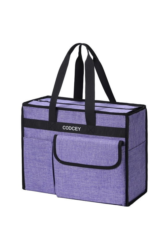 Fashion Large Utility Tote Bag with Reinforced Bottom, Waterproof Multi Pockets Beach Tote Bag for Travel, Work, School