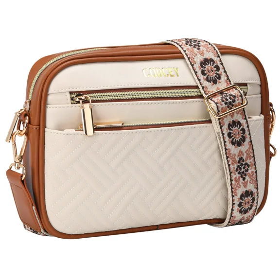 CODCEY Women's Vegan Leather Messenger Bags, Brown