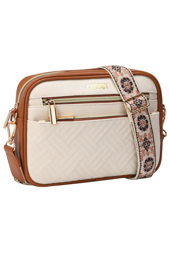 Women's Vegan Leather Messenger Bags, Brown