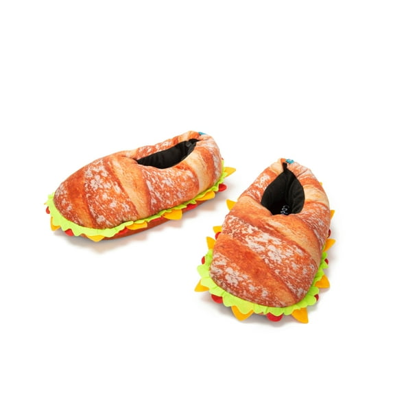 Coddies Sub Sandwich Slippers | Novelty Plush Slippers, Funny Gift, Non-slip Grip | Ultimate Gift SMALL (1-3 Men | 3-5 Women)