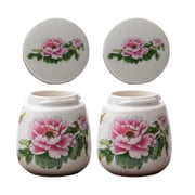 Coddled Egg Cups with Lids,220ml Vintage Ceramic Soft Boiled Egg Cooker,Soft Boiled Eggs Maker Eggs Dish Porcelain Tableware for Breakfast