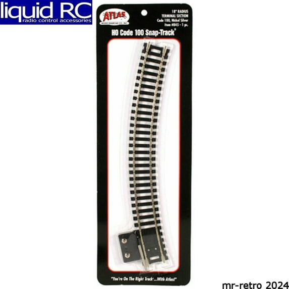 Atlas Trains 845 HO C100 18 Radius Curve Term