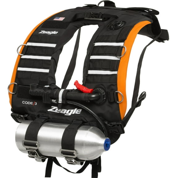 Code 3 Black, Rescue Vest w/inflator hose and RE