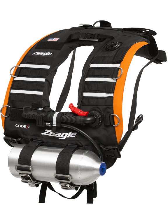 Code 3 Black, Rescue Vest w/inflator hose and RE