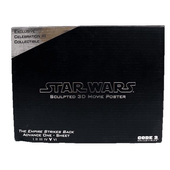 Code 3 Collectibles Sculpted 3d Movie Poster ESB Advance One-Sheet