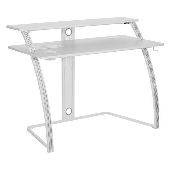 Code 30 Battlestation Gaming Desk in Engineered Wood White Finish