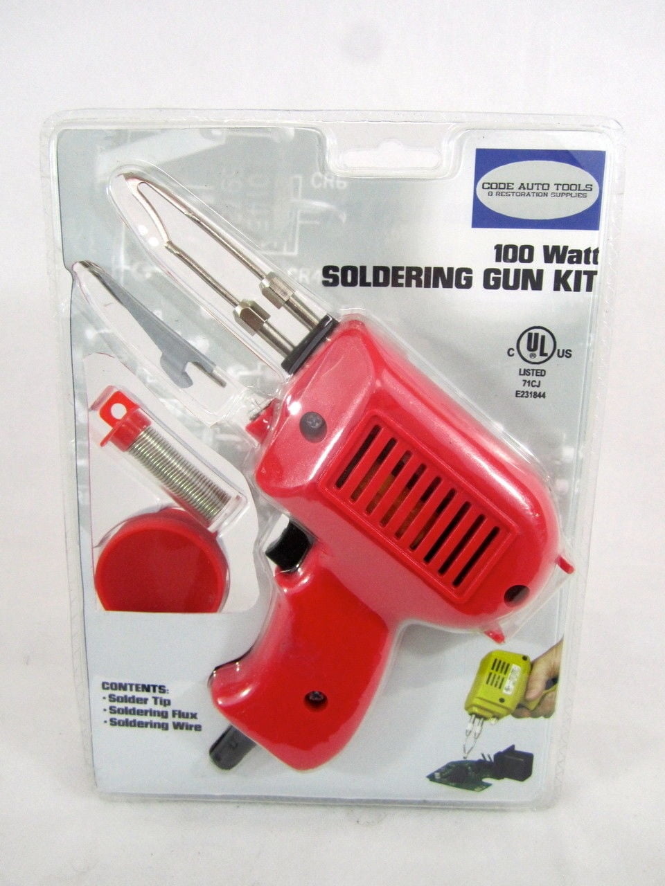 Code Auto Tools Electric pistol grip Soldering Gun 100 Watt UL listed - Restoration Supply
