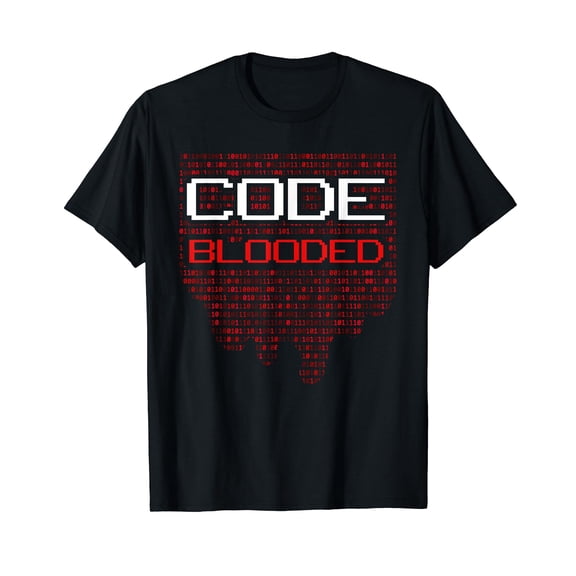 Code Blooded Programming Funny Computer Geek Programmer Tee T-Shirt