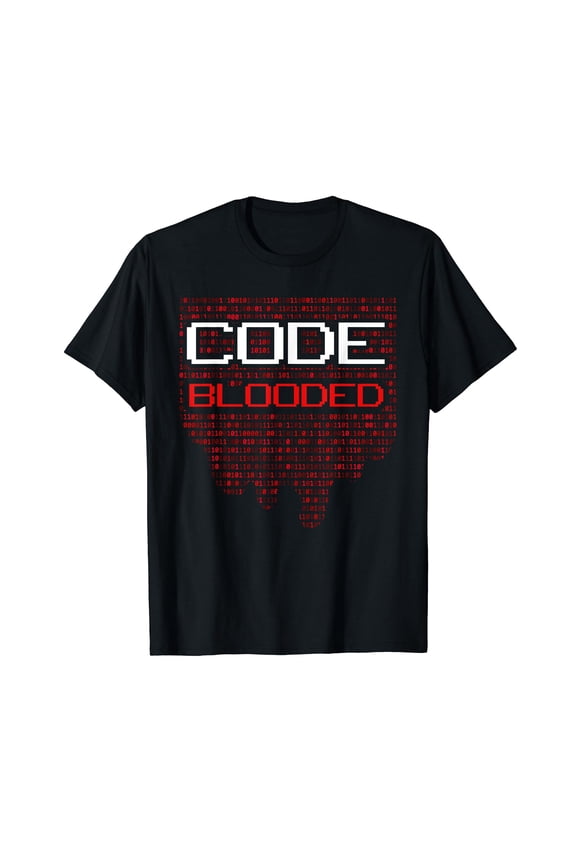 Code Blooded Programming Funny Computer Geek Programmer Tee T-Shirt