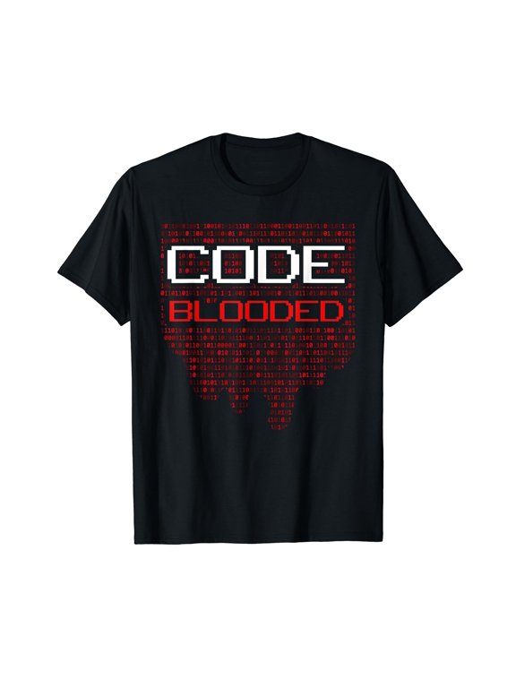 Code Blooded Programming Funny Computer Geek Programmer Tee T-Shirt