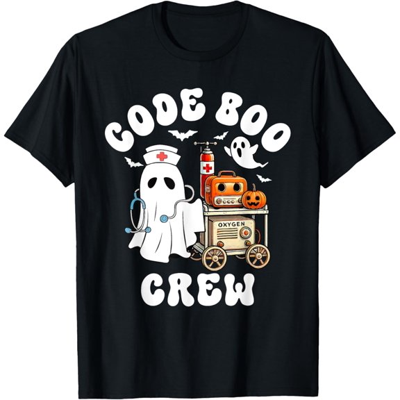 Code Boo Crew Outfit Funny Ghost Halloween Costume T-Shirt