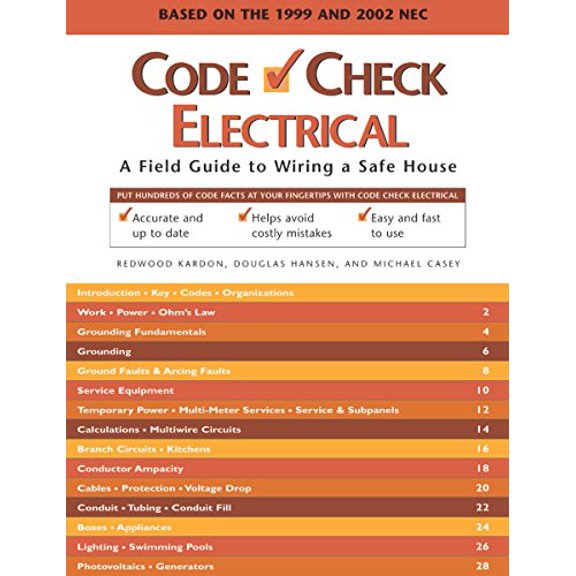 Pre-Owned Code Check Electrical: A Field Guide to Wiring a Safe House (Code Check Electrical: An Illustrated Guide to Wiring a Safe) (Unknown) 1561585505 9781561585502