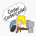 thumbnail image 1 of Code Code Code Programmer Quote Sticker, 1 of 4