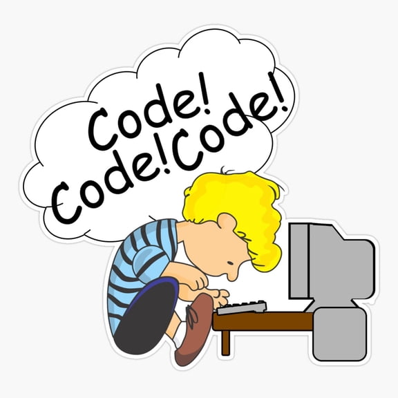 Code Code Code Programmer Quote Sticker