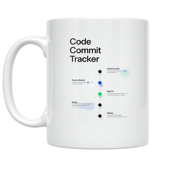 Code Commit Tracker Design - Developer Life Enthusiast - 11 oz Ceramic Coffee Mug