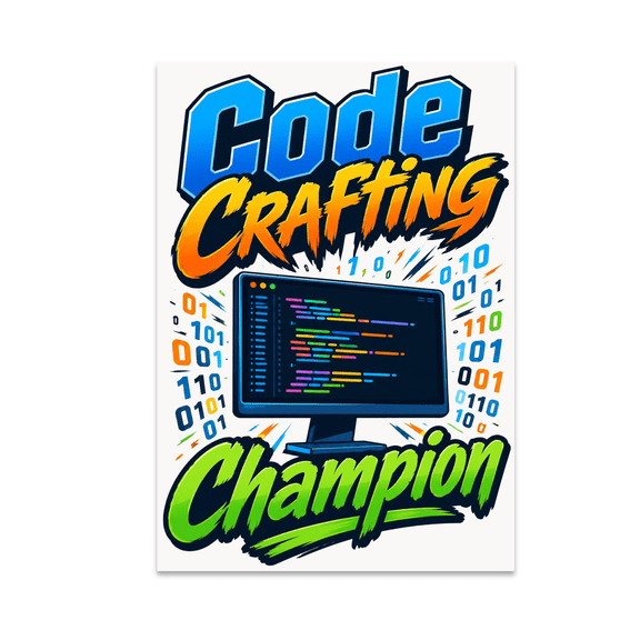 Code Crafting Champion Wall Decor - Software Engineer - 13x19 Poster Print