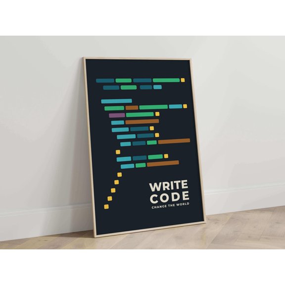 Code Definition Programmer Coding Developer Tech Software Engineer Decorative Wall Art Poster , Poster Print Only